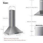 IKTCH 30" Wall Mount Range Hood, 900 CFM