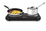 Elite Gourmet Double Cast Iron Electric Burner