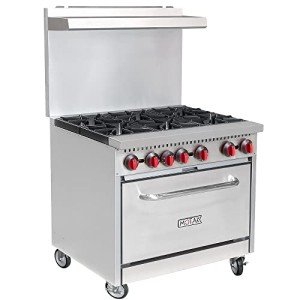 MoTak 36" Commercial Gas Range with 6 Burners