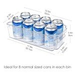 HOOJO 8-Piece Clear Refrigerator Organizer Bins