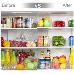 HOOJO 8-Piece Clear Refrigerator Organizer Bins