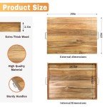 Gas Stove Cover with Handles - Acacia Wood