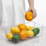 HOOJO 8-Piece Clear Refrigerator Organizer Bins