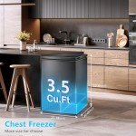 R.W.FLAME 3.5 Cu. Ft. Chest Freezer with Baskets