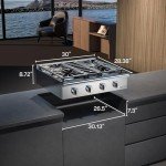 Empava 30" Natural Gas Slide-in Rangetop with Burners