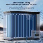 Kismile 7.0 Cu Ft Chest Freezer with Baskets