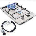 12" Stainless Steel Dual Fuel Gas Cooktop