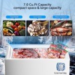 Kismile 7.0 Cu Ft Chest Freezer with Baskets