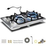 2-Burner Propane Cooktop - 12 Inch Stainless Steel