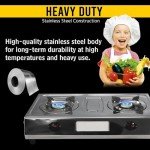 Stainless Steel Double Burner Propane Cooktop