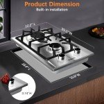 2-Burner Propane Cooktop - 12 Inch Stainless Steel