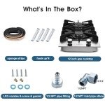 Eascookchef 12-Inch 2 Burner Propane Gas Cooktop