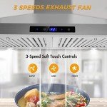 FIREGAS 30" Wall Mount Range Hood with Fan