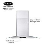COSMO 30" Wall Mount Range Hood - 380 CFM
