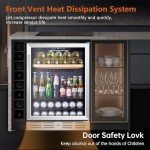 Kalamera 24” Mini Fridge for Drinks & Wine