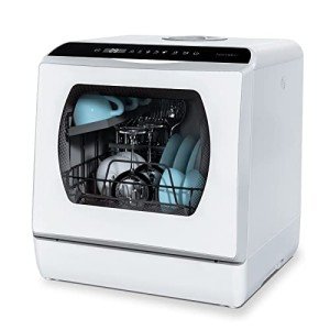Portable Hermitlux Countertop Dishwasher with 5 Programs