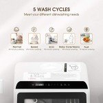 Compact Portable Countertop Dishwasher with 5 Washing Programs