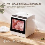 Compact Portable Countertop Dishwasher with 5 Washing Programs