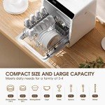 Compact Portable Countertop Dishwasher with 5 Washing Programs