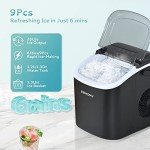 EUHOMY Portable Ice Maker - 26lbs Daily Production