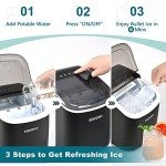 EUHOMY Portable Ice Maker - 26lbs Daily Production