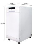 SPT 18" Portable Dishwasher with 6 Wash Programs