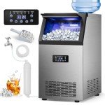 RAPSUAR 120Lbs Commercial Ice Maker with Storage Bin