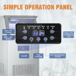 RAPSUAR 120Lbs Commercial Ice Maker with Storage Bin