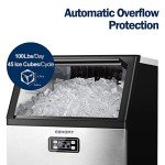 EUHOMY 100lbs Stainless Steel Ice Maker Machine