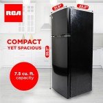 RCA Apartment Size Top Freezer Refrigerator - Black