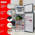 RCA Apartment Size Top Freezer Refrigerator - Black