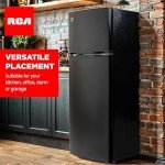 RCA Apartment Size Top Freezer Refrigerator - Black