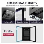 Icyglee 126-Can Beverage Cooler Mini Fridge