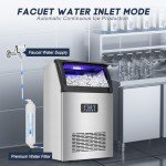 150LB Commercial Ice Maker with Storage Bin