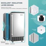 EUHOMY Under Counter Ice Maker - 80 Lbs/Day