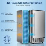 RAPSUAR Under Counter Ice Maker - 95Lbs Daily