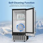 RAPSUAR Under Counter Ice Maker - 95Lbs Daily