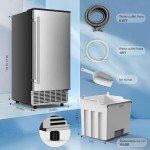 RAPSUAR Under Counter Ice Maker - 95Lbs Daily
