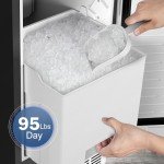 RAPSUAR Under Counter Ice Maker - 95Lbs Daily