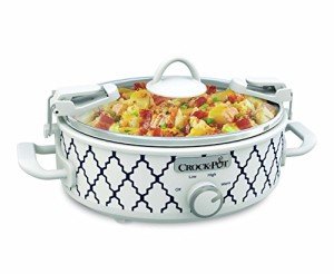 Crock-Pot 2.5 Quart Compact Slow Cooker - White/Blue