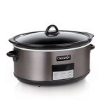 Crock-Pot 8-Quart Programmable Slow Cooker, Black Stainless