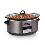 Crock-Pot 8-Quart Programmable Slow Cooker, Black Stainless