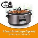 Crock-Pot 8-Quart Programmable Slow Cooker, Black Stainless