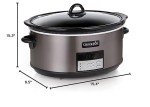 Crock-Pot 8-Quart Programmable Slow Cooker, Black Stainless