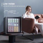 Mini Fridge Cooler with Glass Door, 60 Can Capacity