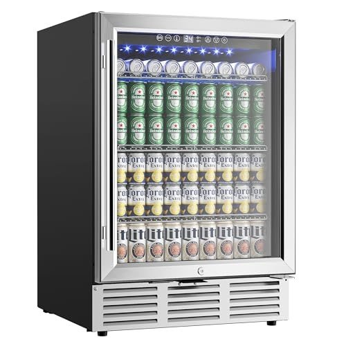 24-Inch Built-In Beverage Refrigerator for Home or Office