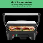 Chefman 4-Slice Panini Press and Grill, Black
