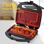 MONXOOK 750W Non-Stick Electric Panini Press