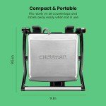 Chefman 4-Slice Panini Press and Grill, Black