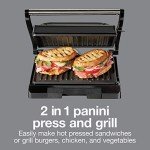 Compact Panini Press & Indoor Grill, 1000W